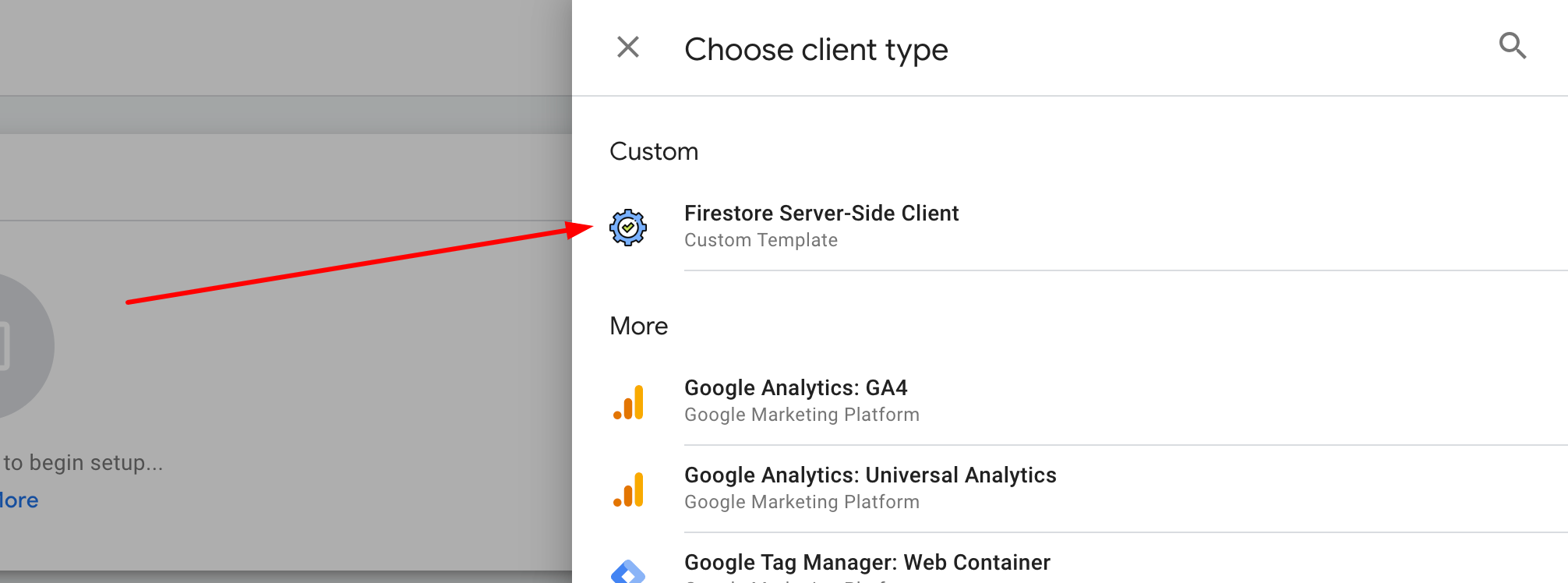 Select Firestore Server Client