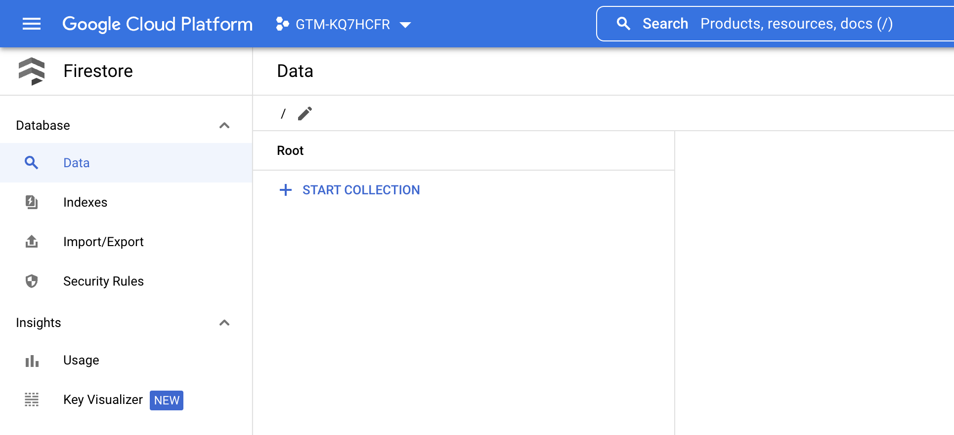 GCP Firestore empty list of documents and collections