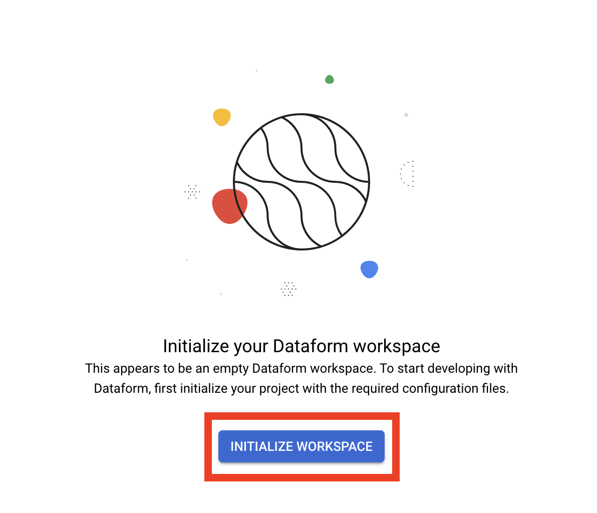 Initialize Dataform workspace